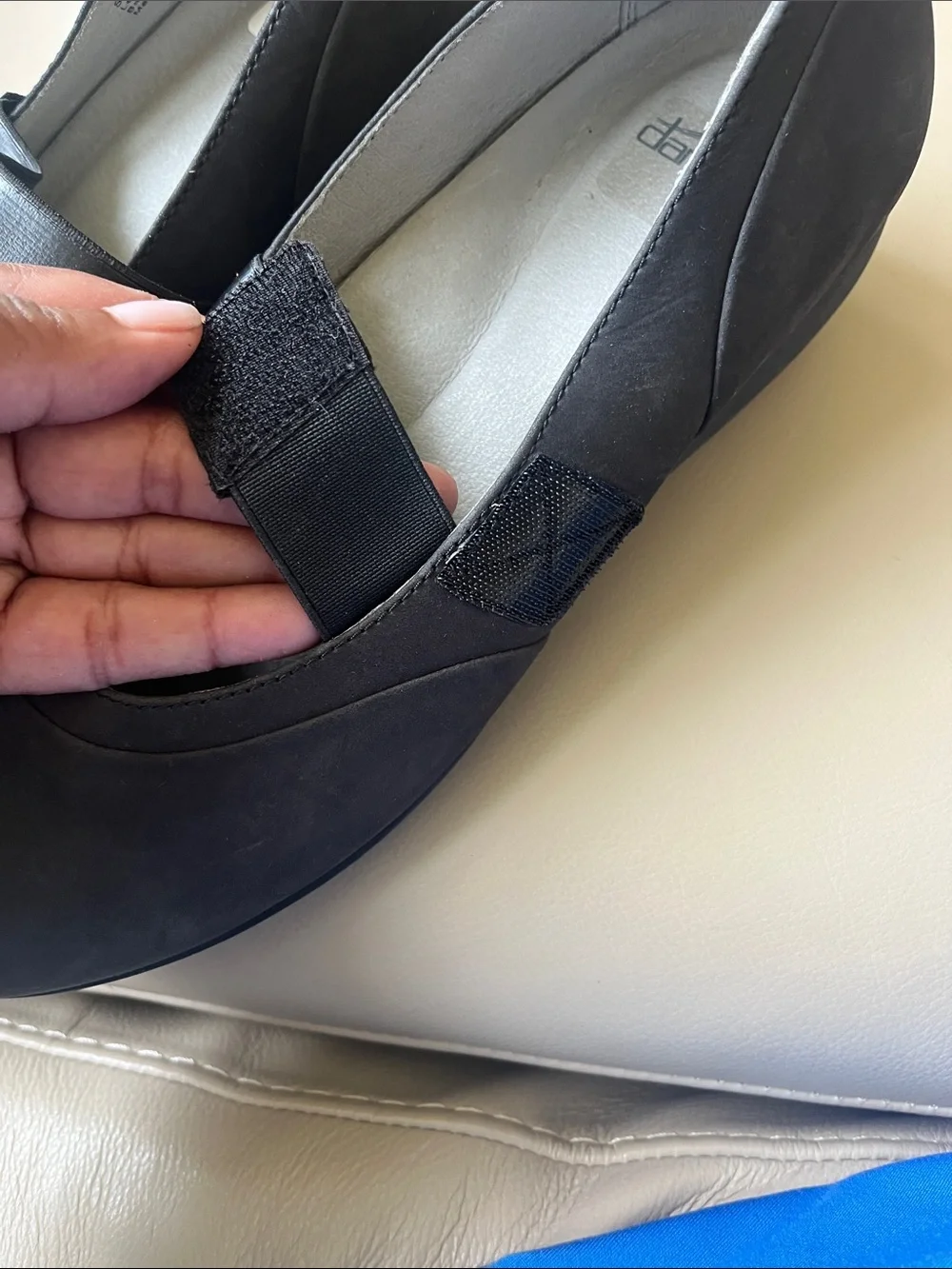 Dansko Kendra Black Milled Nubuck Mary Jane Strap Flats